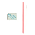 Fommi Słomka Silikonowa w Etui Pink