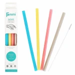 Fommi Słomka Silikonowa 4-pack Grey/Blue/Yellow/Pink