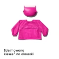 Śliniak z rękawami i kieszonką Pink OXO tot 011.jpg