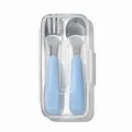 Sztućce metalowe dla dzieci w etui 12m+ Dusk OXO tot 001