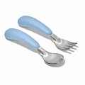 Sztućce metalowe dla dzieci w etui 12m+ Dusk OXO tot 003