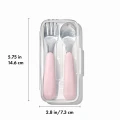 Sztućce metalowe dla dzieci w etui 12m+ Blossom OXO tot 007